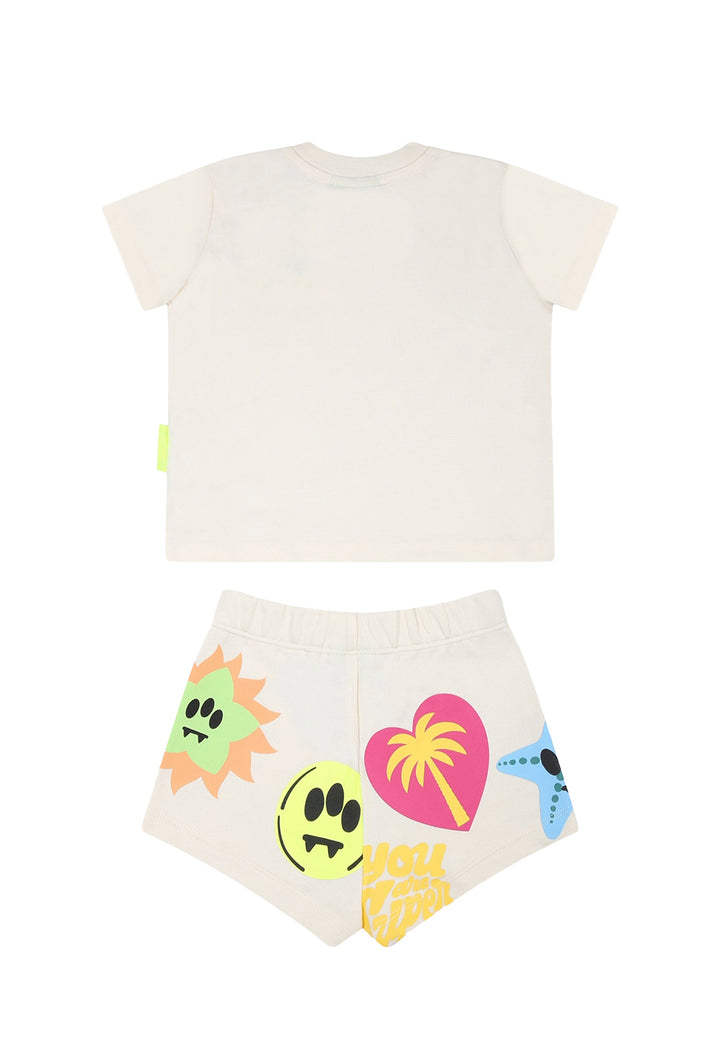 Cream-colored baby girl outfit