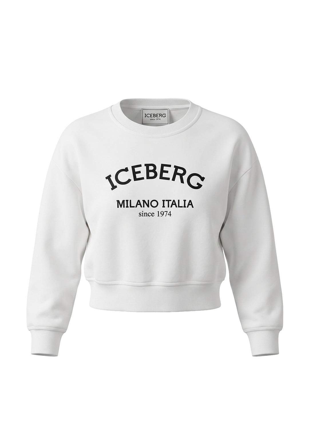 Weißes Sweatshirt mit Rundhalsausschnitt für Mädchen