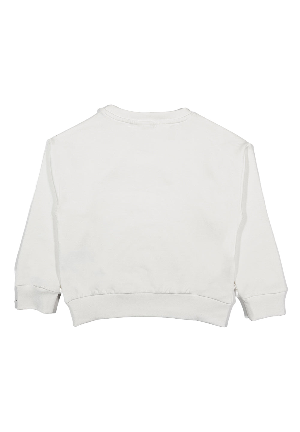 Weißes Sweatshirt mit Rundhalsausschnitt für Mädchen