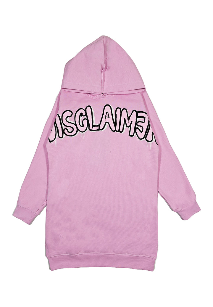 Pink sweatshirt dress for baby girl