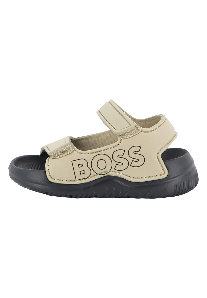 Beige sandals for newborn