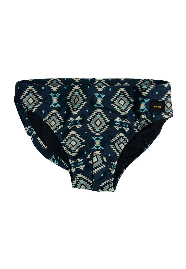 Bañador tipo slip azul para niño