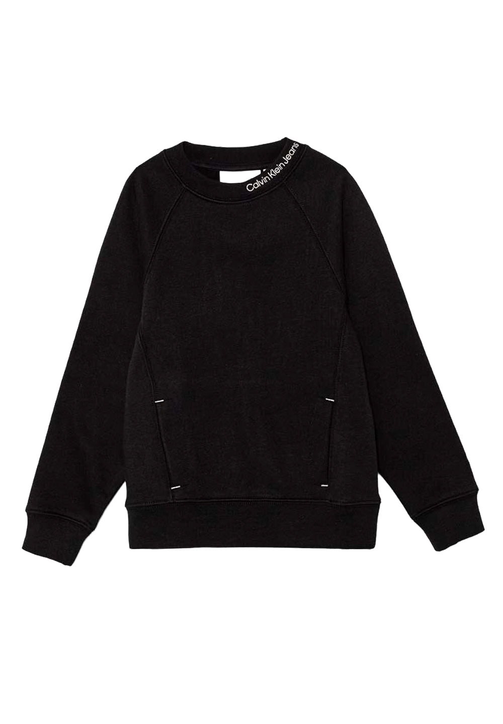 Sudadera de cuello redondo negra para niño