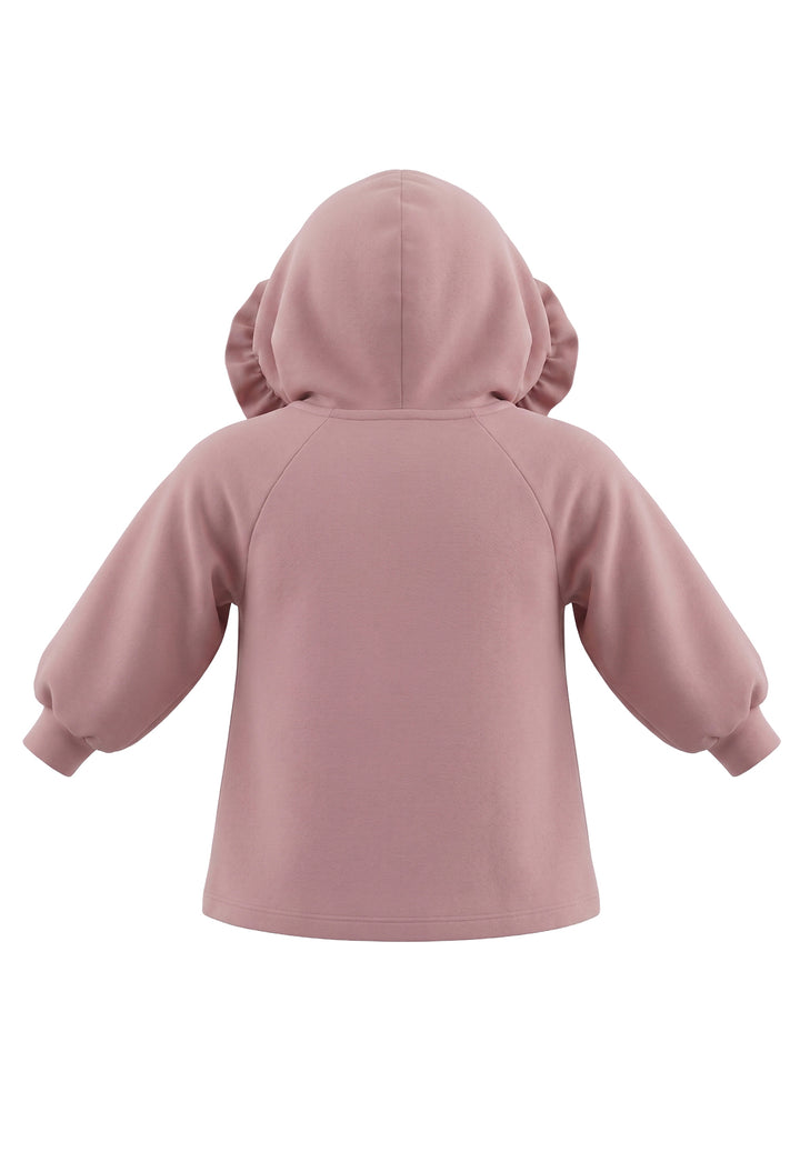 Vestido sudadera rosa para niña