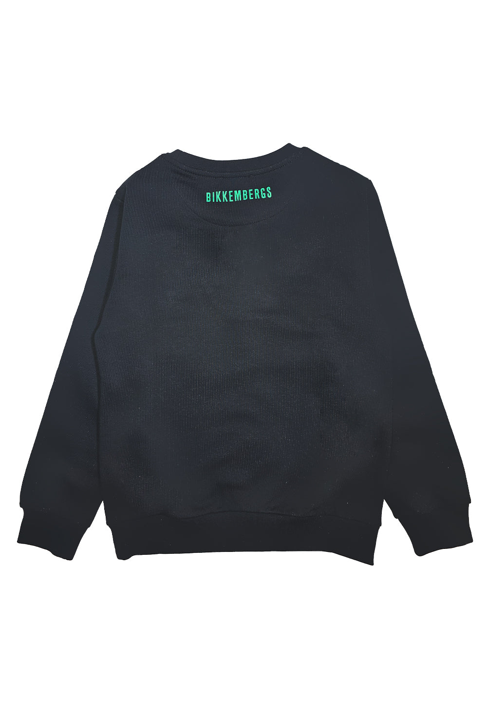 Sudadera negra de cuello redondo para niño