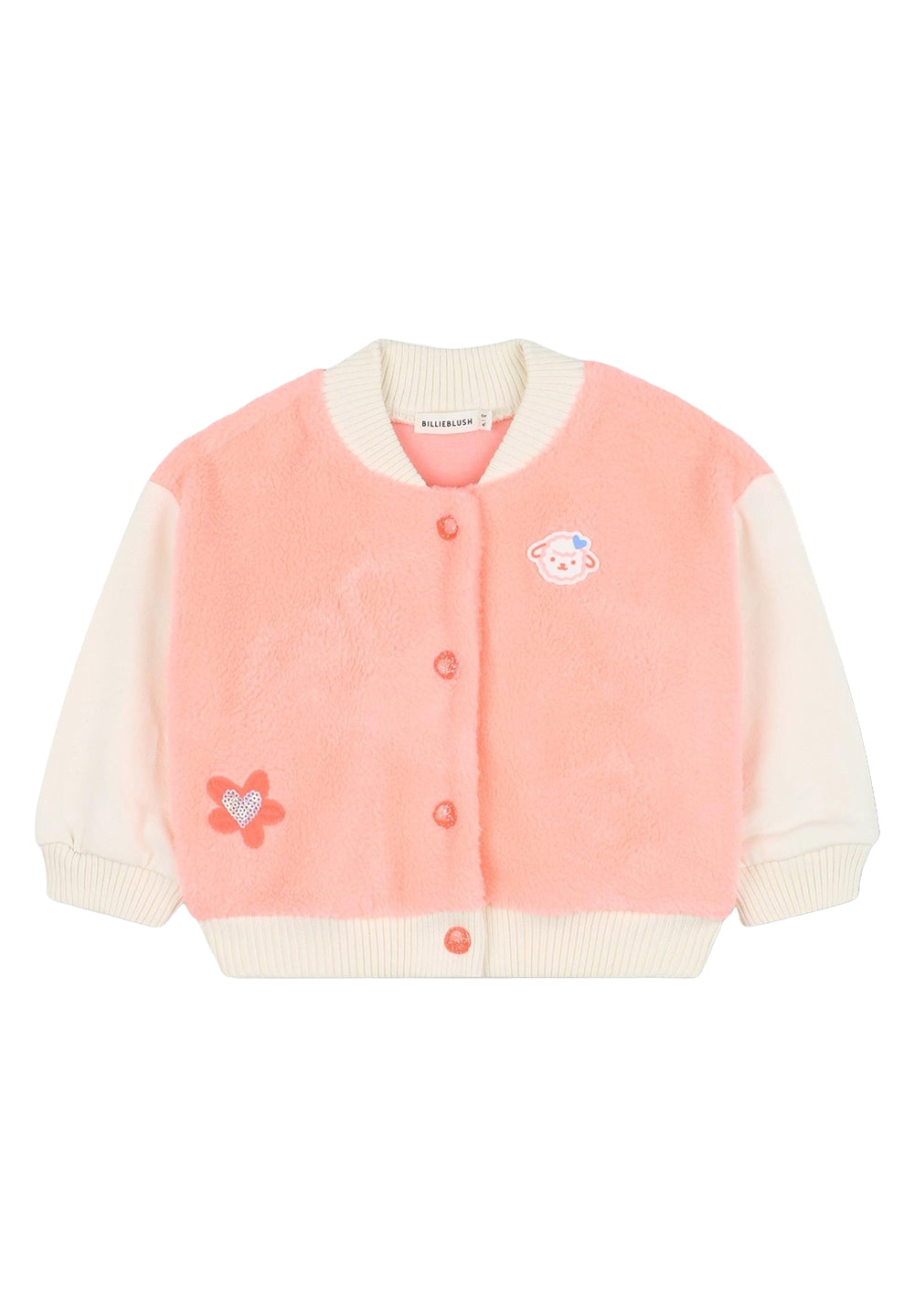 Creme-rosa Strickjacke für Mädchen