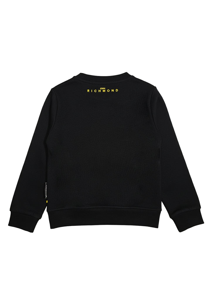Black crewneck sweatshirt for baby