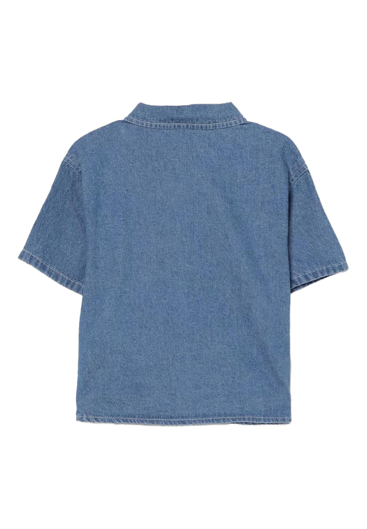 Chemise en jean bleu pour nouveau-nés