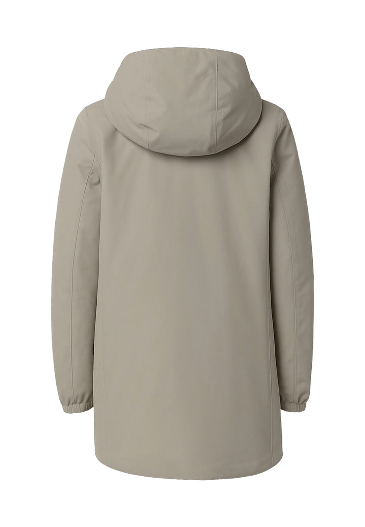Chaqueta reversible verde y blanca para niña