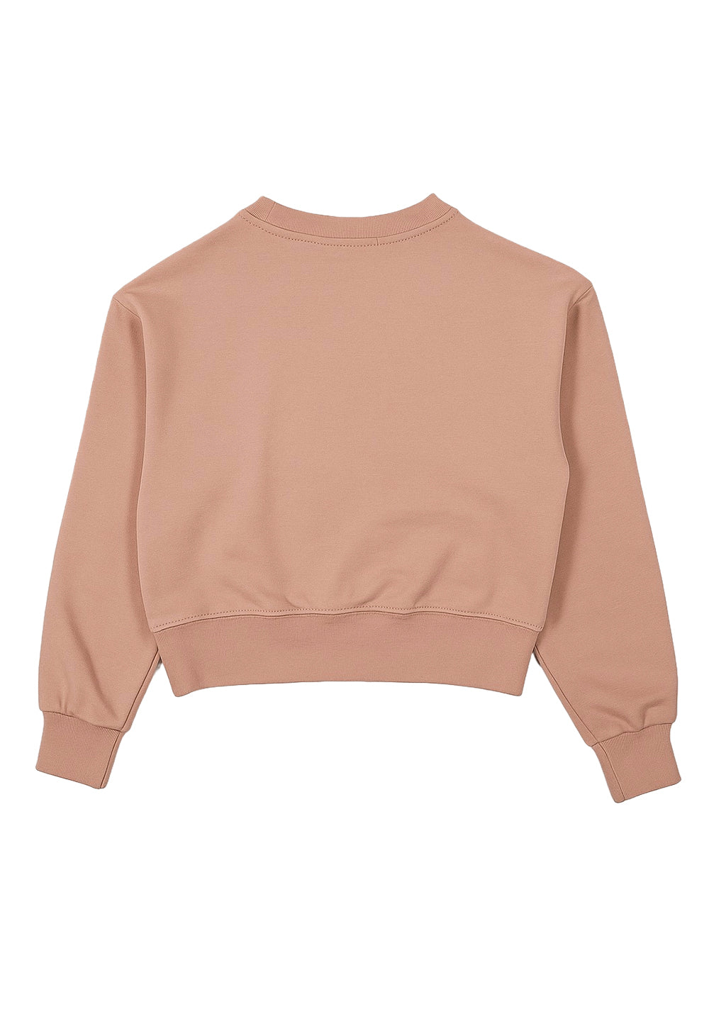 Sudadera de cuello redondo rosa para bebé niña