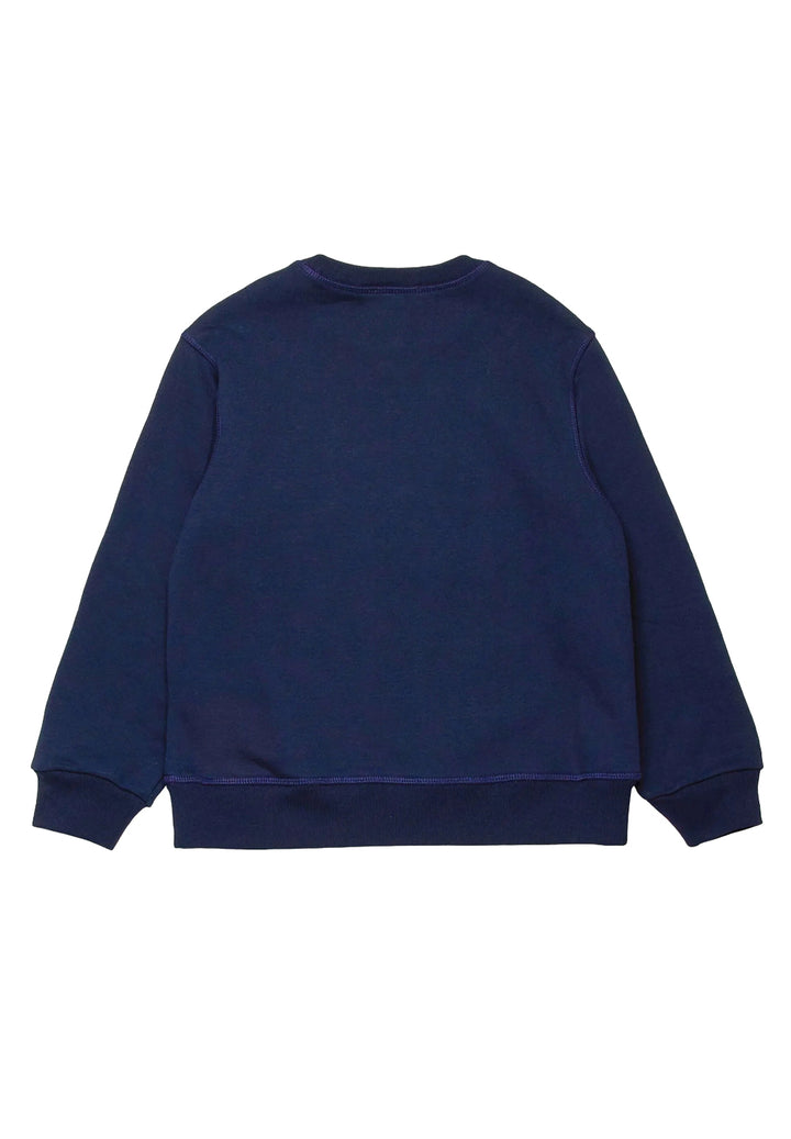 Sudadera de cuello redondo azul para niño