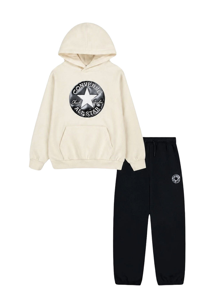 Sweatshirt-Set für Kinder in Creme-Schwarz