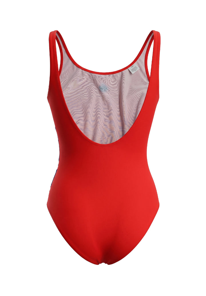 Red one-piece swimsuit for girls