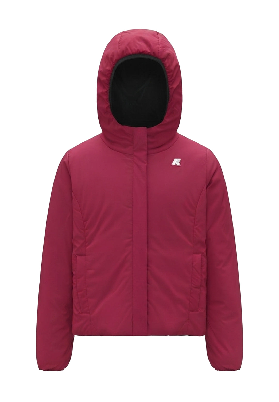 Reversible black and fuchsia jacket for girls