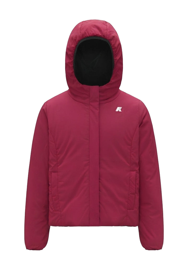 Reversible black and fuchsia jacket for girls