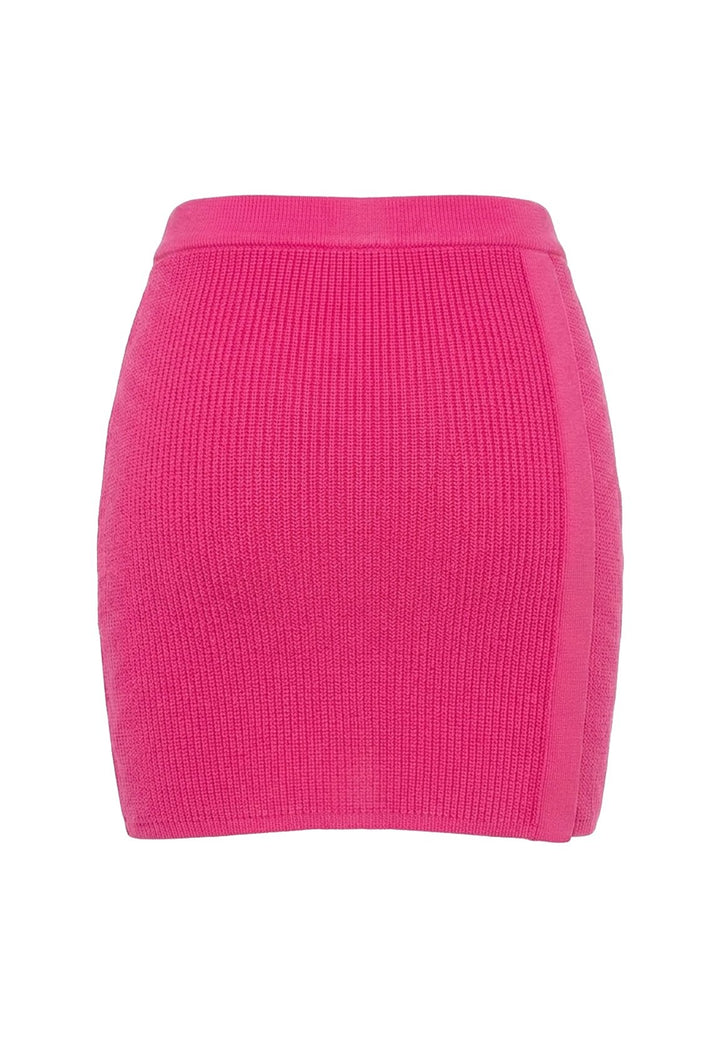 Fuchsiefarbener Strickrock für Mädchen