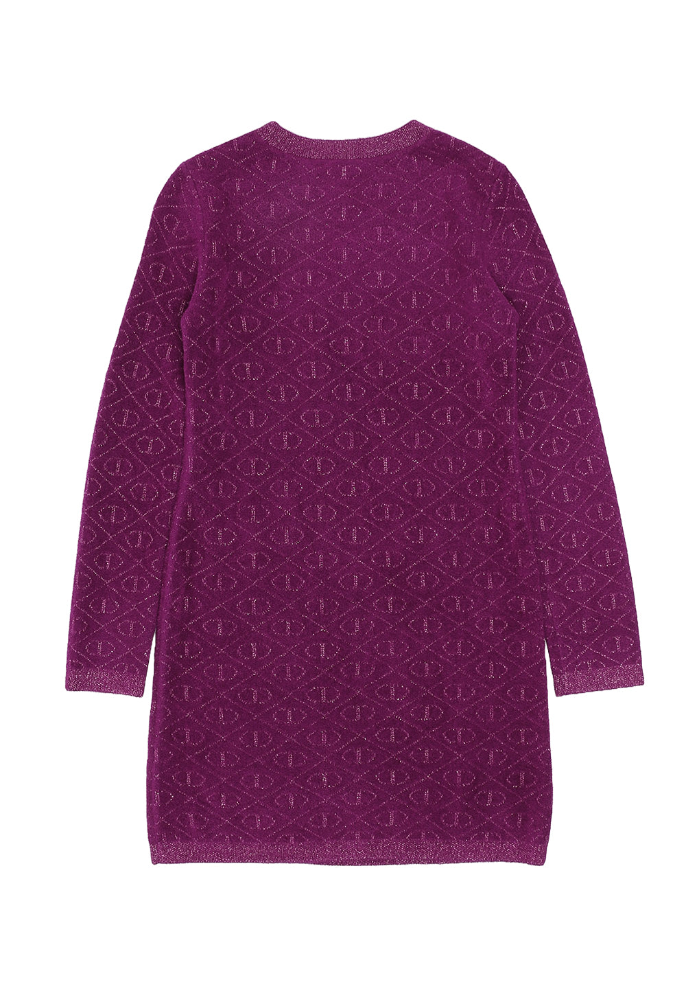 Vestido de punto fucsia para niña