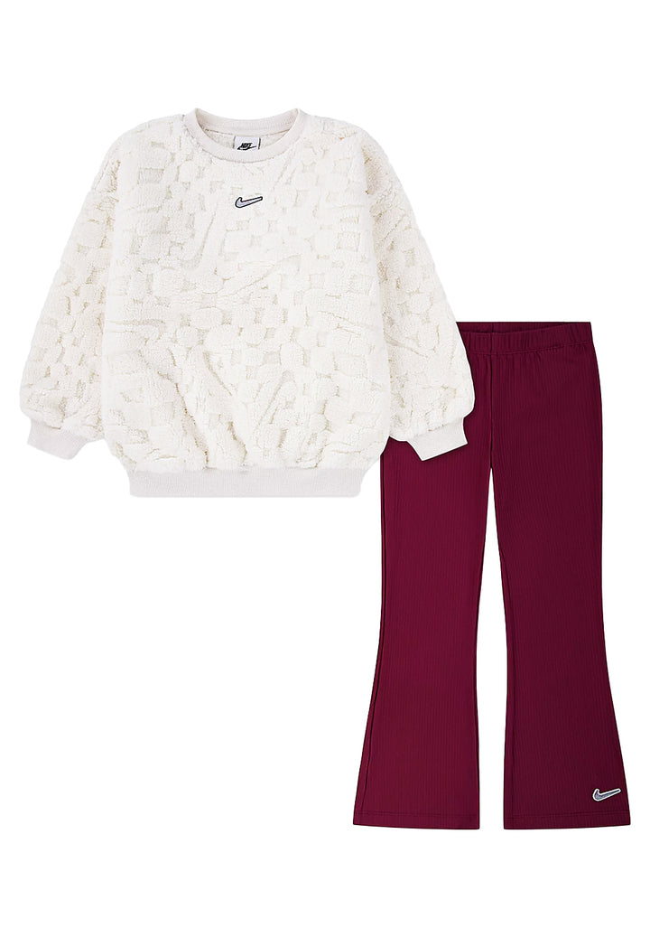Conjunto blanco y fucsia para niña