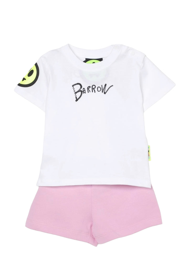 Tenue blanche et rose pour bébé fille nouveau-née