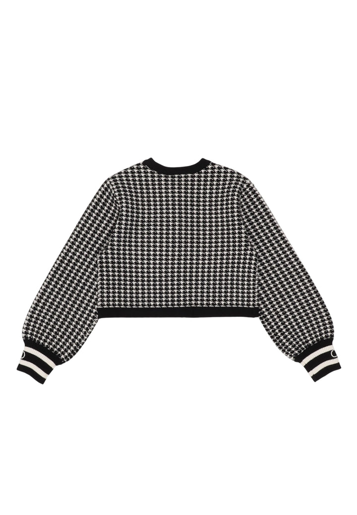 Cárdigan blanco y negro para niña