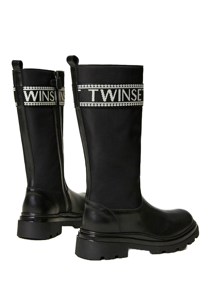 Schwarze hohe Stiefel für Mädchen
