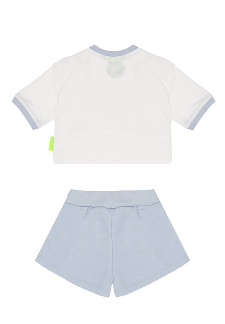White and light blue outfit for baby girl