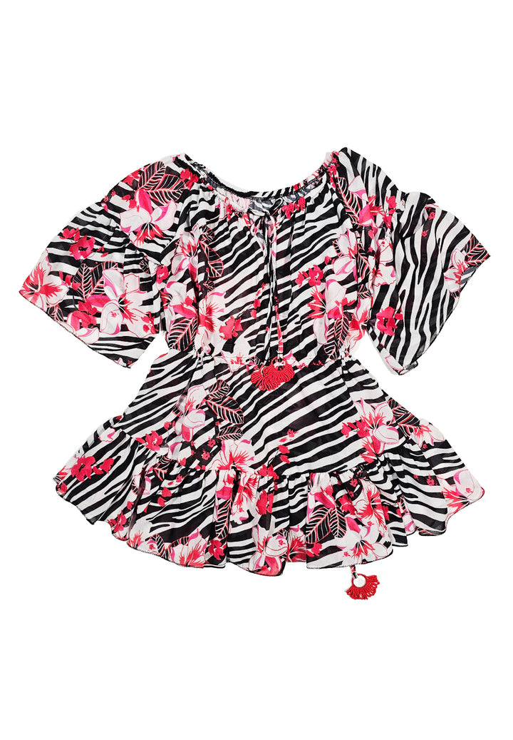 Copricostume bianco-nero per bambina - Primamoda kids