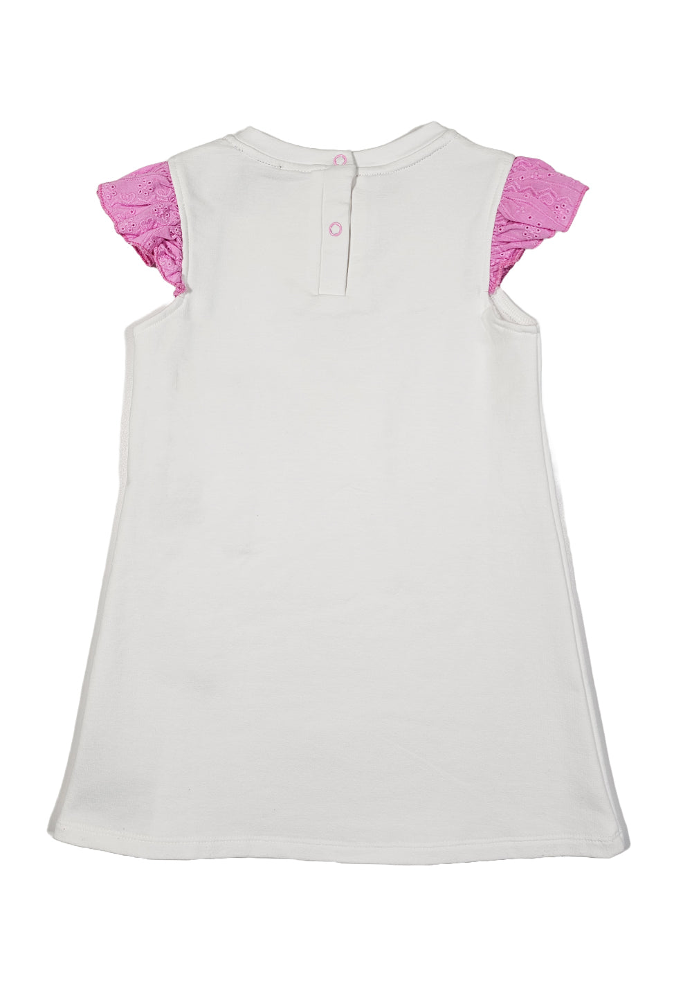 Vestido sudadera blanco para bebé niña