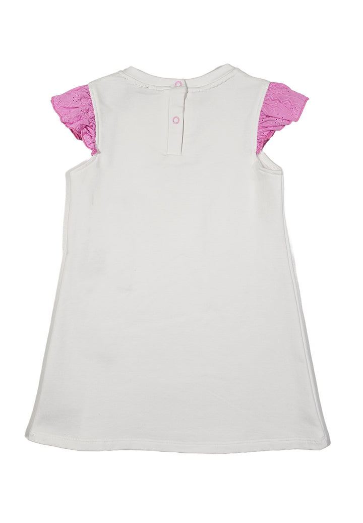 Vestido sudadera blanco para bebé niña