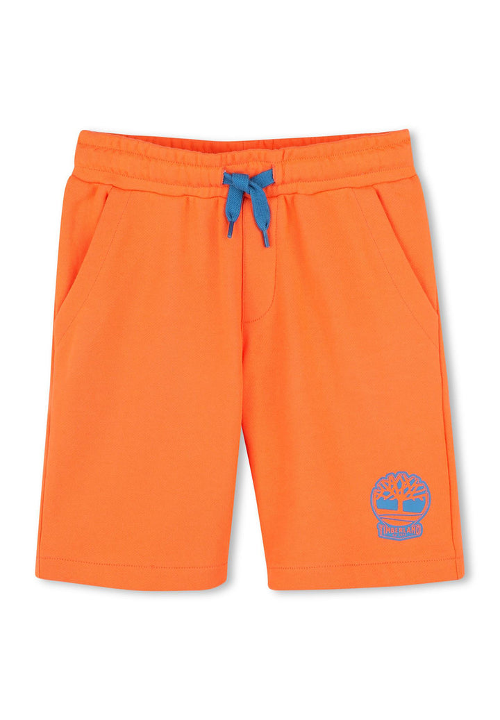 Orange sweatshirt shorts for boys