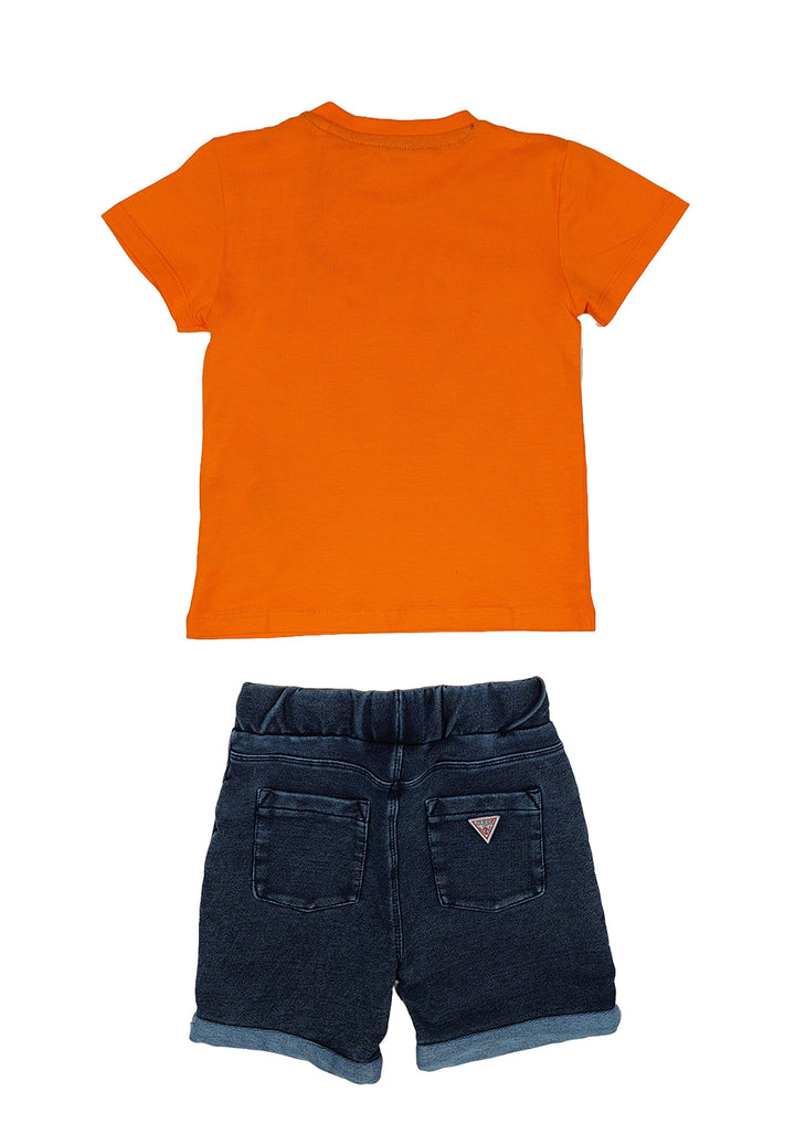 Orange and blue outfit for baby boy