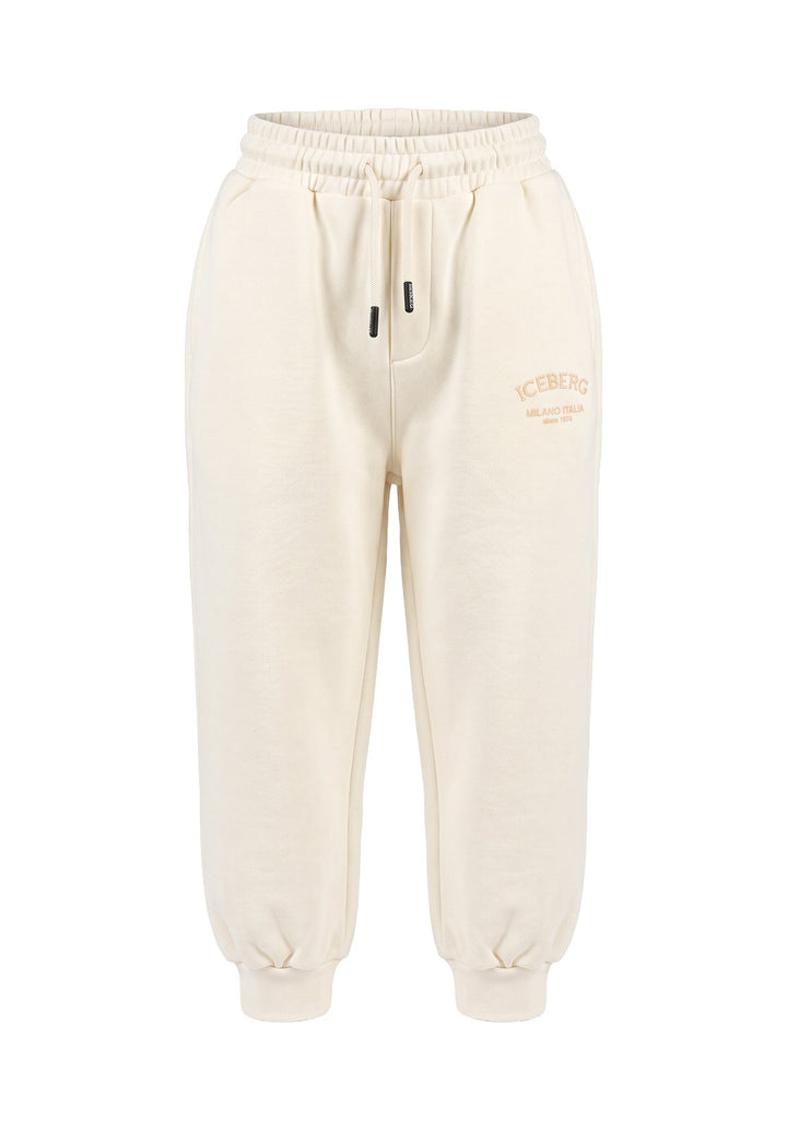 Pantalone felpa bianco unisex