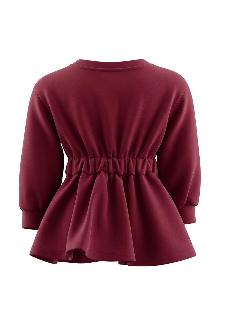 Fuchsie-Sweatkleid für Mädchen