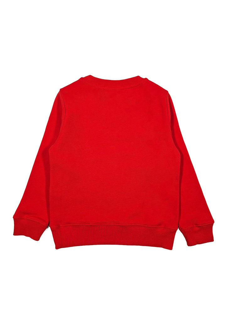 Sweat-shirt ras du cou rouge unisexe