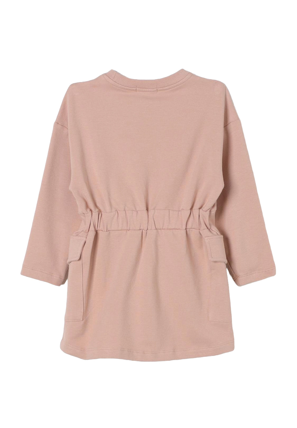 Pink sweatshirt dress for baby girl