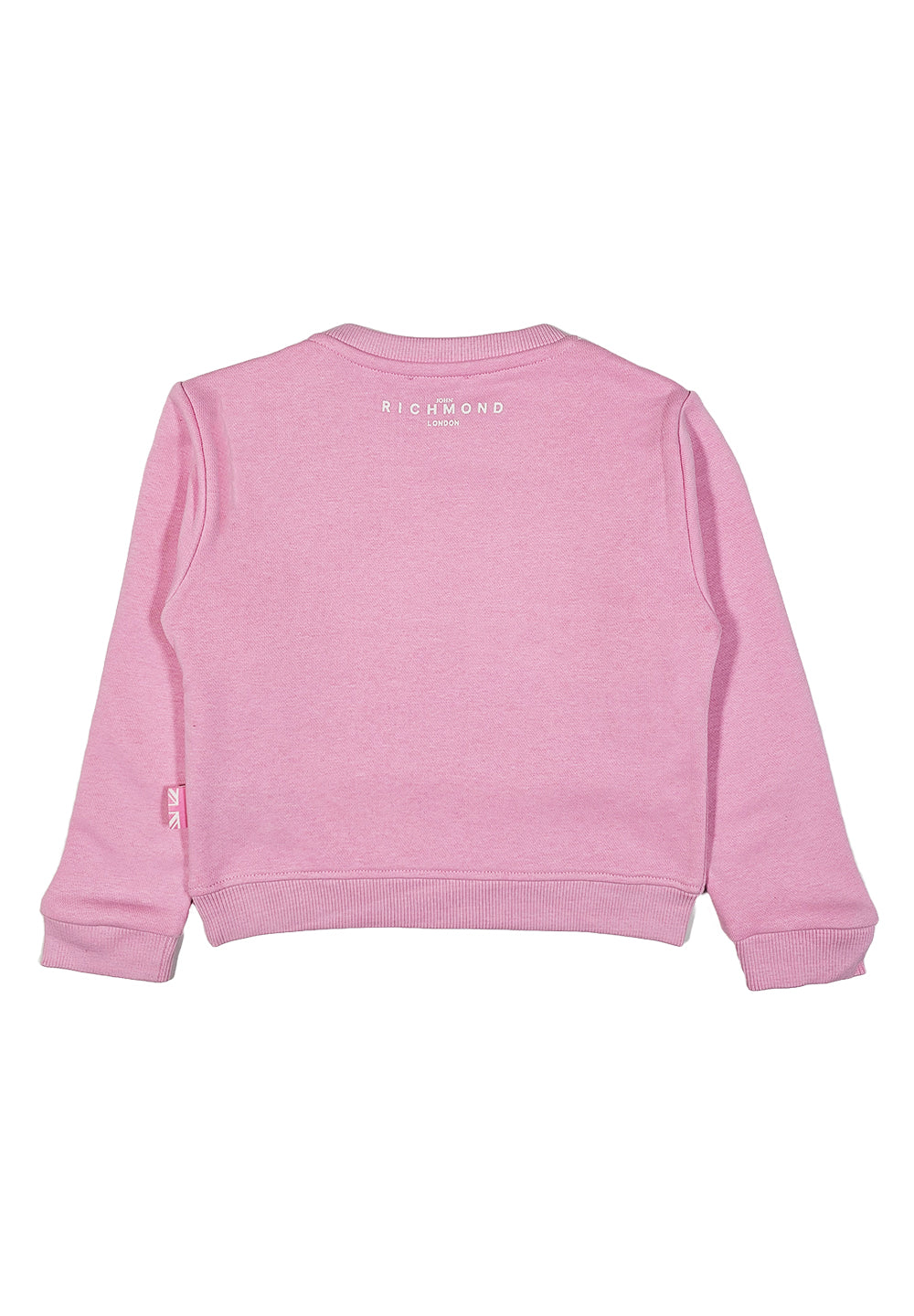 Baby girl's pink crew neck sweatshirt
