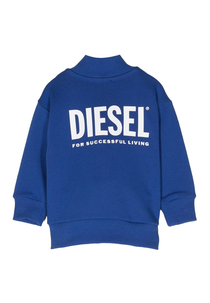 Blue zip-up hoodie for baby
