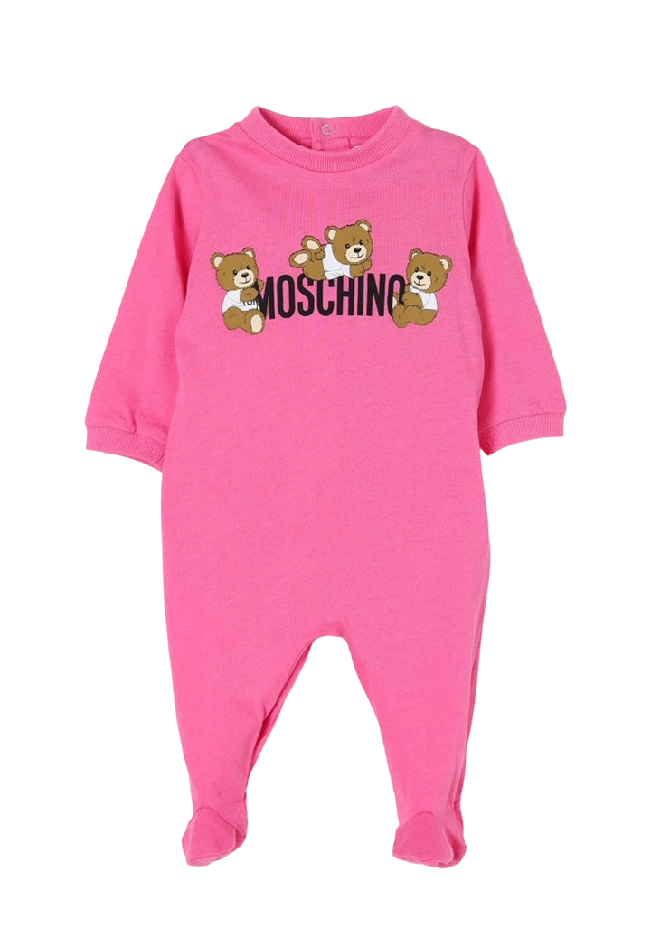 Fuchsia baby romper for newborn girl