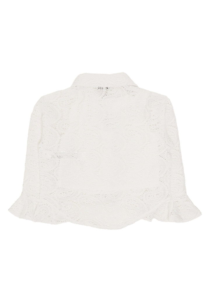 Girl's white shirt and tank top set