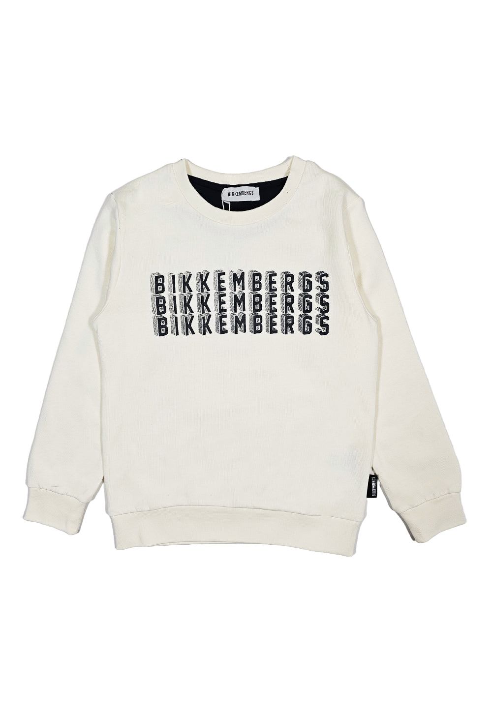 White crewneck sweatshirt for kids