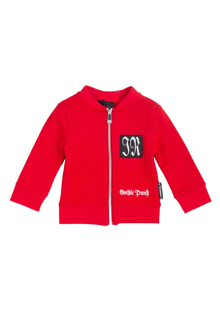 Felpa zip rossa per bambino - Primamoda kids