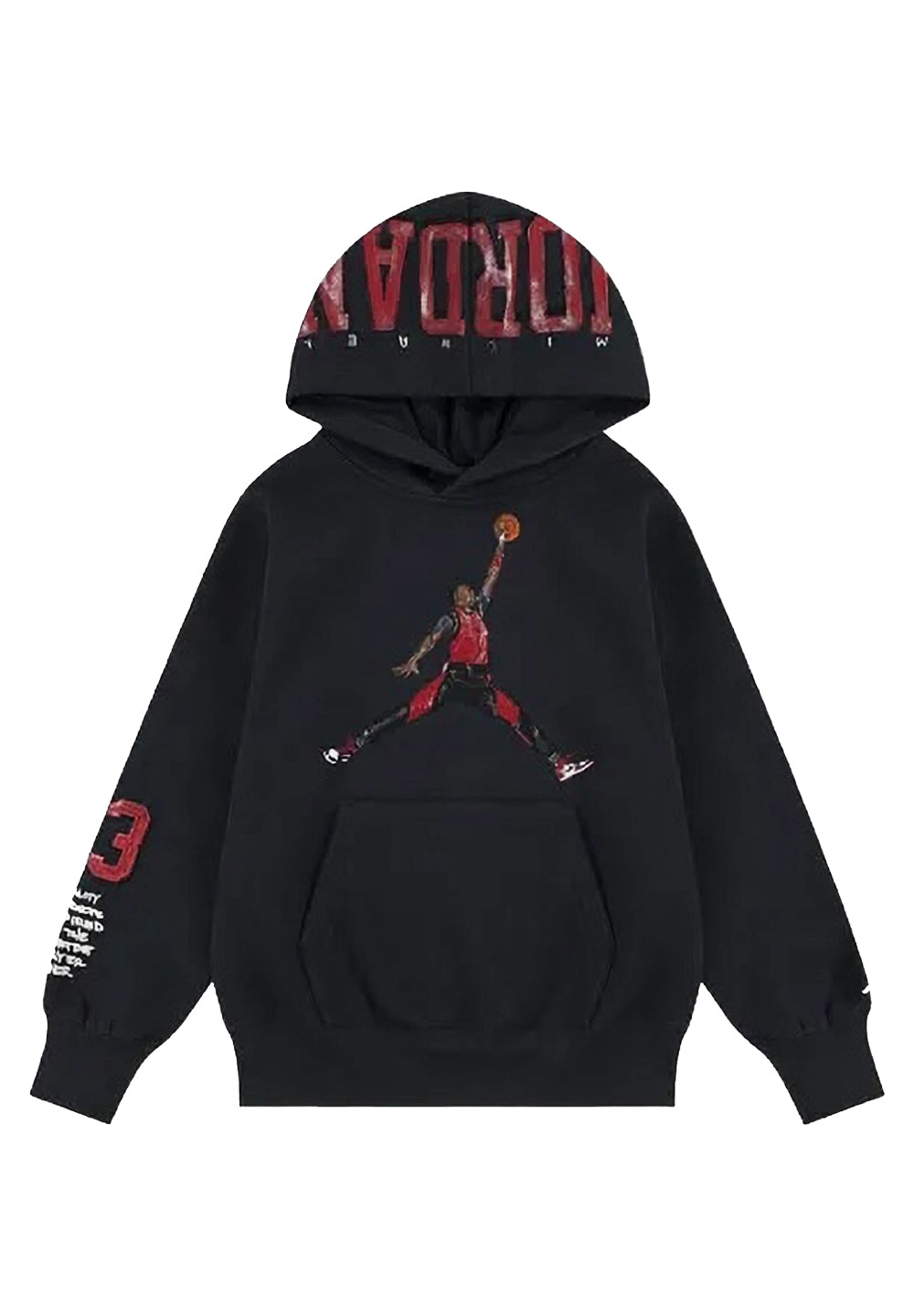 Sudadera con capucha negra para niño