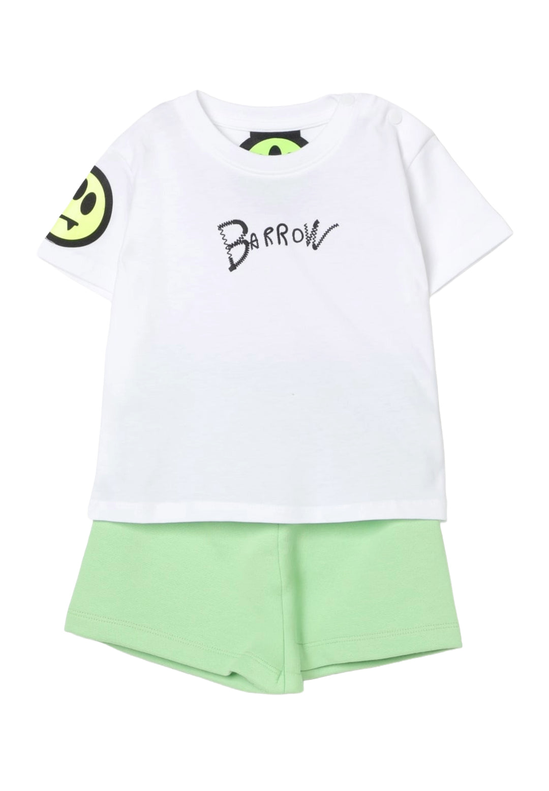 Weiß-grünes Outfit für neugeborenes Mädchen