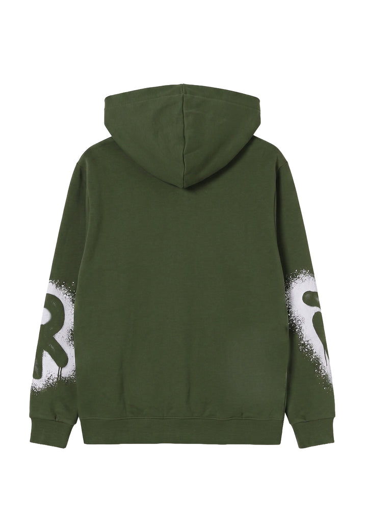 Grünes Sweatshirt mit Reißverschluss für Jungen