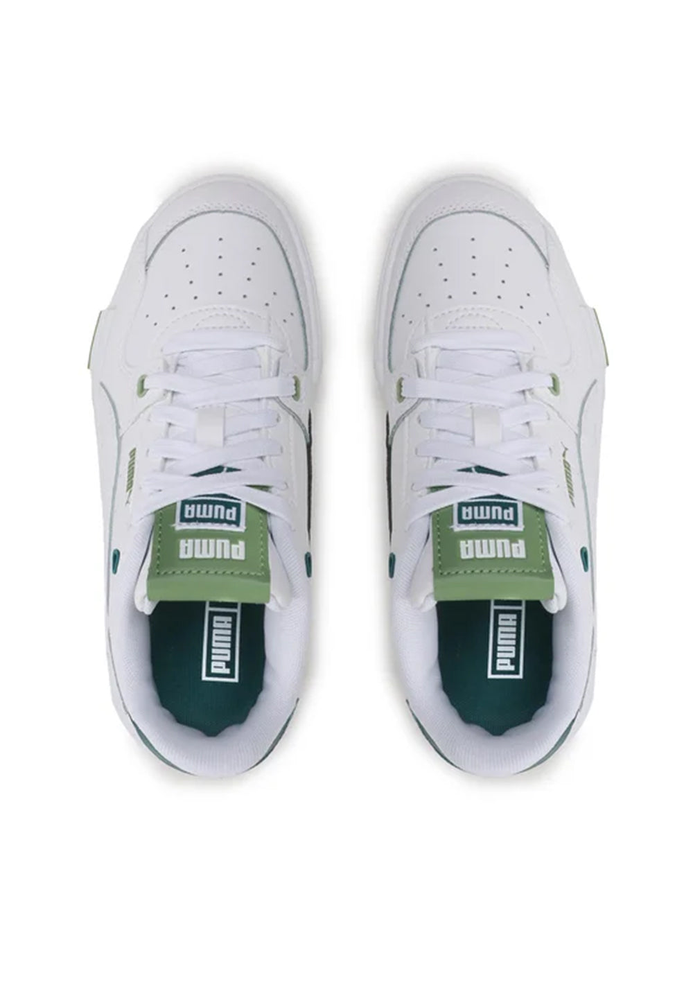 Chaussures blanches et vertes pour enfants