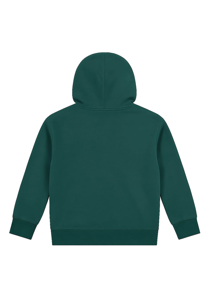 Sudadera con cremallera verde para niño