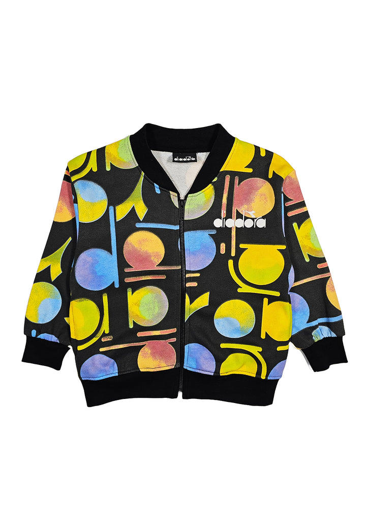 Felpa zip nera per bambino - Primamoda kids