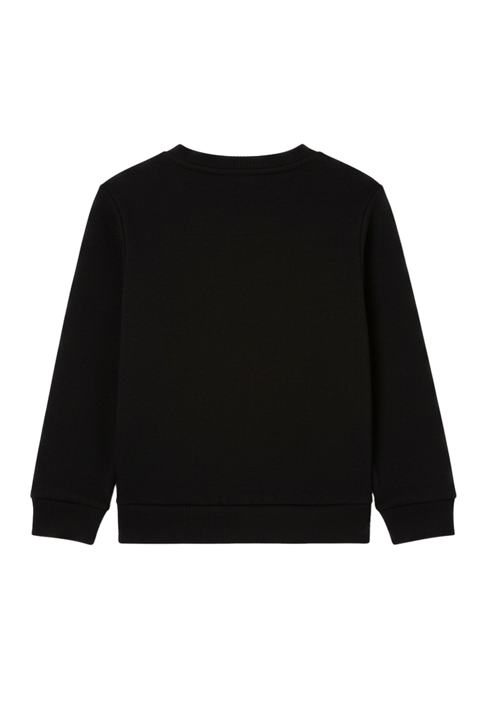 Sudadera negra de cuello redondo para niño