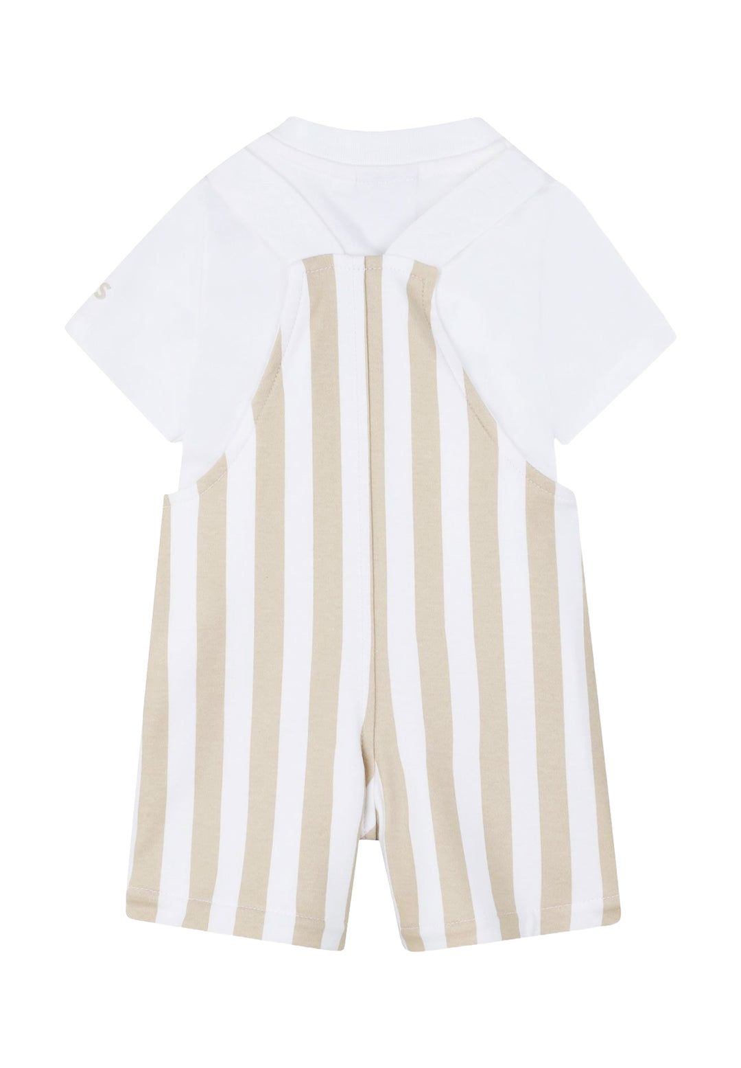 2-piece beige and white baby set