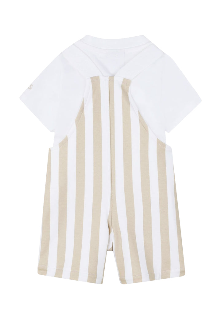 2-piece beige and white baby set